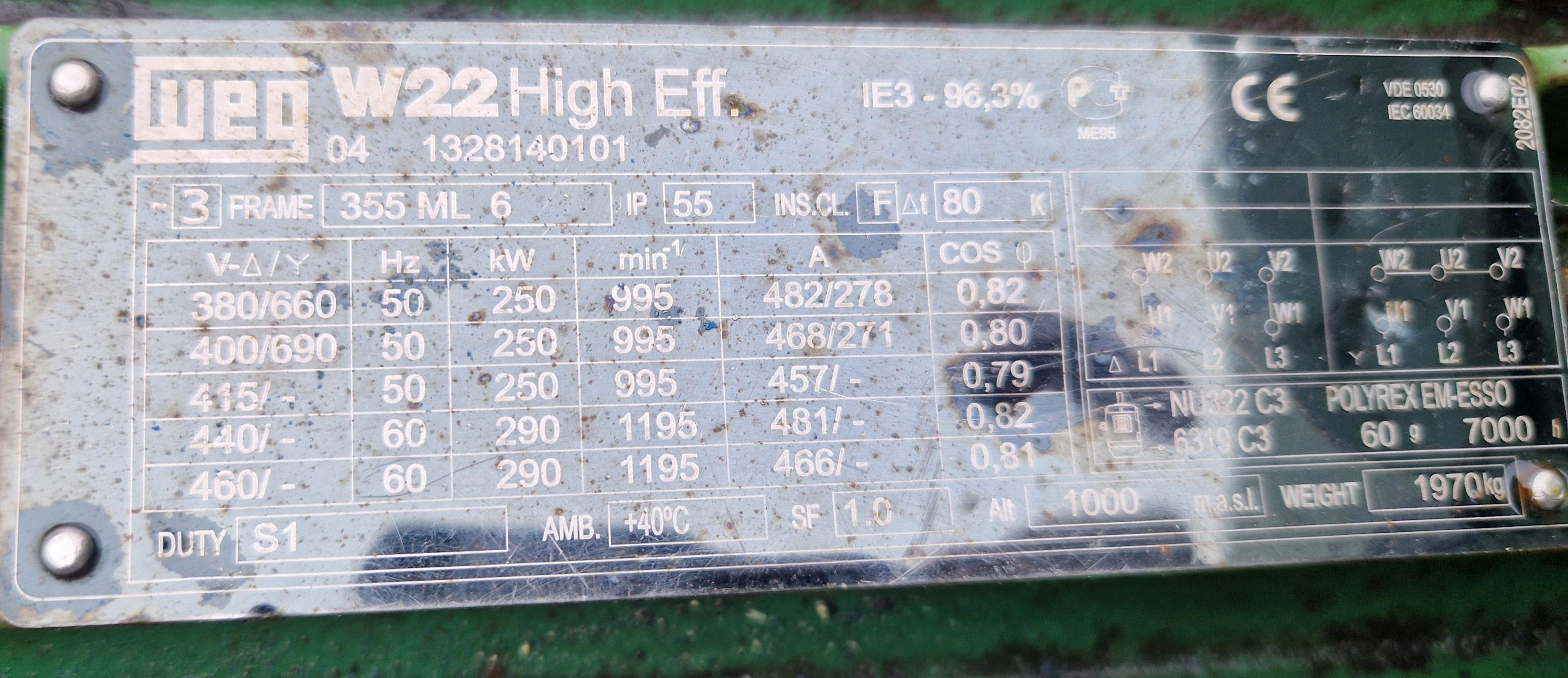 6 Khal 1250 Motor Plate